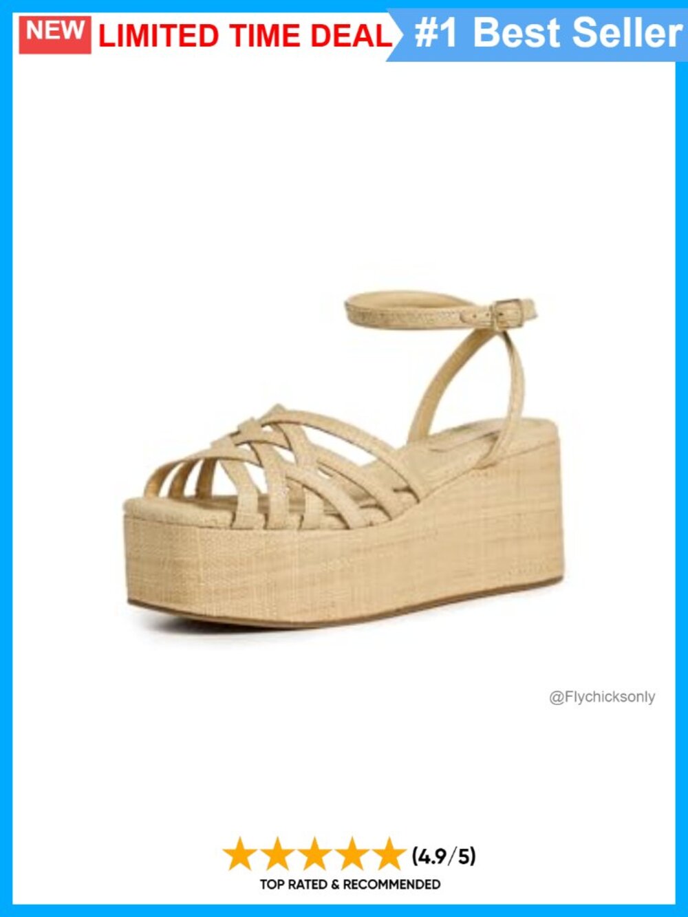 Loeffler Randall Channing Platform Sandals Raffia Ankle Strap